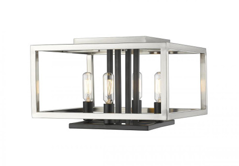 4 Light Flush Mount (276|456F-BN-BK)