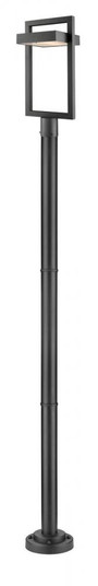 1 Light Outdoor Post Mounted Fixture (276|566PHBR-567P-BK-LED)