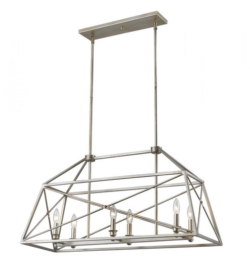 6 Light Linear Chandelier (276|447-36AS)