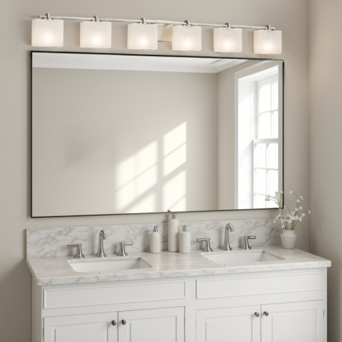 Era 6-Light Bath Bar (254|FSN-8446-55-WEVE-NCKL)