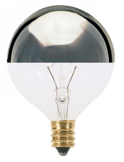 40 Watt G16 1/2 Incandescent; Silver Crown; 1500 Average rated hours; 384 Lumens; Candelabra base; (27|S3245)