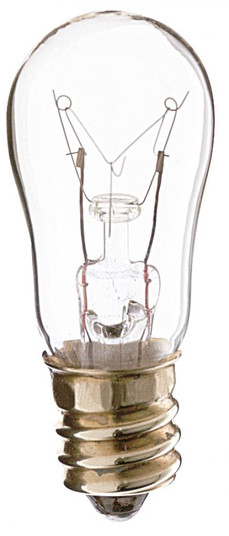 6 Watt S6 Incandescent; Clear; 2500 Average rated hours; 30 Lumens; Candelabra base; 130 Volt; (27|S4717)