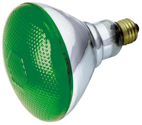 100 Watt BR38 Incandescent; Green; 2000 Average rated hours; Medium base; 230 Volt (27|S5005)