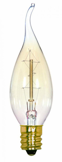 25 Watt CA8 Incandescent; Clear; 3000 Average rated hours; 100 Lumens; Candelabra base; 120 Volt (27|S2418)