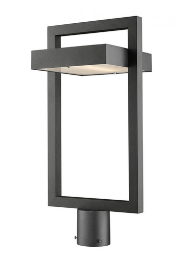 1 Light Outdoor Post Mount Fixture (276|566PHBR-BK-LED)