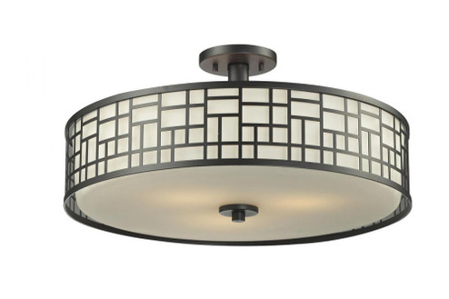 3 Light Semi Flush Mount (276|329-SF20-BRZ)