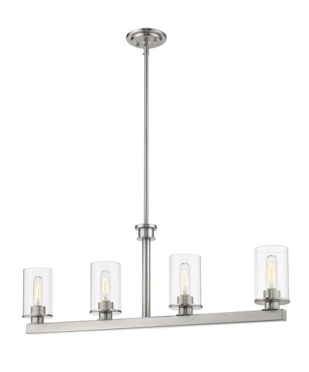 4 Light Linear Chandelier (276|462-4L-BN)