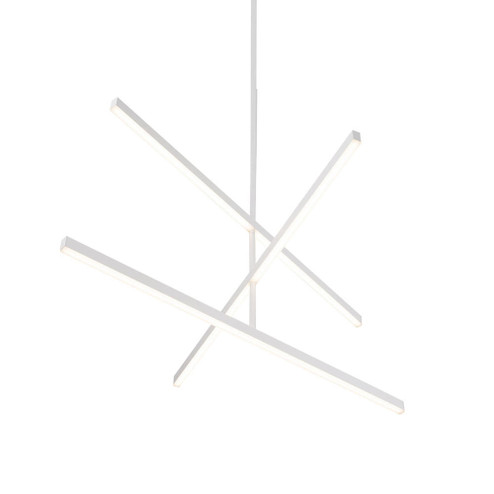 Vega 45-in White Dimmable LED Chandelier (461|CH10345-WH)