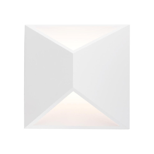 Indio 7-in White Dimmable LED Outdoor Wall Sconce (461|EW60307-WH)