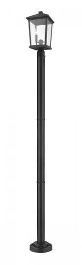 2 Light Outdoor Post Mounted Fixture (276|568PHBR-567P-BK)