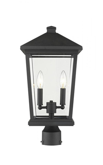 2 Light Outdoor Post Mount Fixture (276|568PHBR-BK)