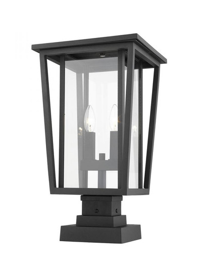 2 Light Outdoor Pier Mounted Fixture (276|571PHBS-SQPM-BK)