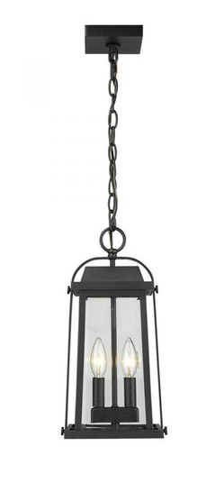 2 Light Outdoor Chain Mount Ceiling Fixture (276|574CHM-BK)