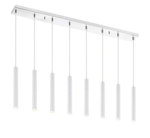 8 Light Linear Chandelier (276|917MP12-WH-LED-8LCH)
