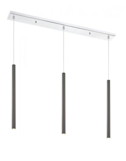 3 Light Linear Chandelier (276|917MP24-PBL-LED-3LCH)