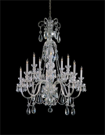 Traditional Crystal 10 Light Hand Cut Crystal Polished Chrome Chandelier (205|5020-CH-CL-MWP)