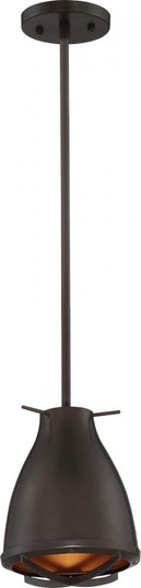 Thrust - Small LED Pendant; Dark Bronze / Copper Accent Finish (81|62/866)