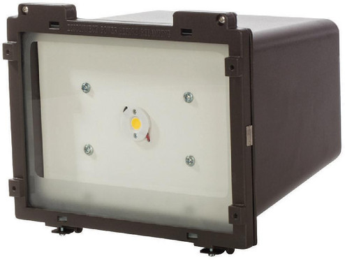LED Square Flood Light; Threaded Knuckle Mount; 22 Watt; Bronze Finish; 120-277V (81|65/071)
