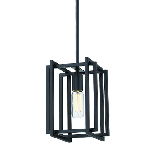 Golden Lighting Tribeca 1-light Pendant in Matte Black (36|6070-M1L BLK-BLK)