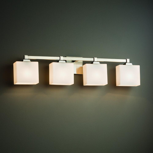 Regency 4-Light Bath Bar (254|FSN-8434-55-OPAL-NCKL)