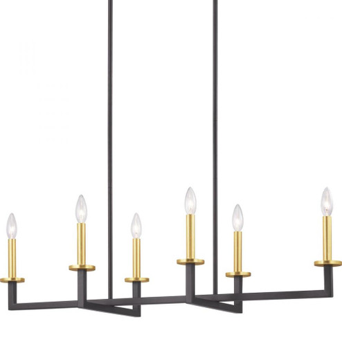 Blakely Collection Six-Light Graphite Modern Chandelier Light (149|P400114-143)