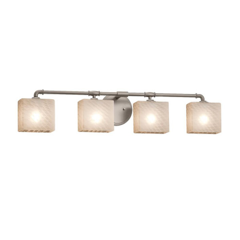 Bronx 4-Light Bath Bar (254|FSN-8464-55-WEVE-NCKL)