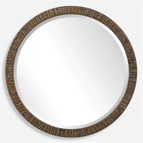 Uttermost Wayde Gold Bark Round Mirror (85|09459)