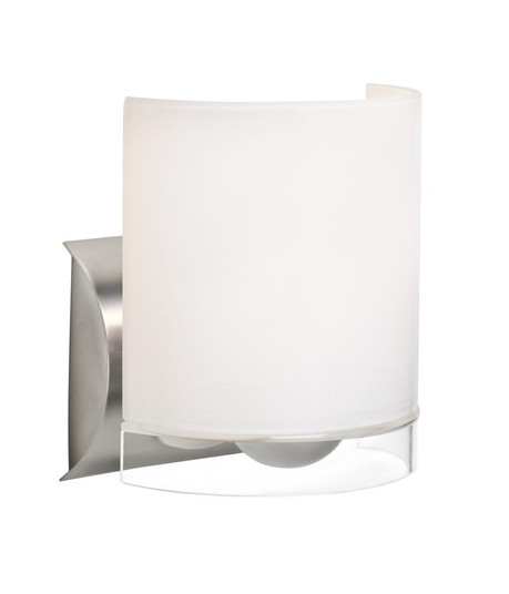 Besa, Celtic Wall Sconce, Opal Glossy/Clear, Satin Nickel Finish, 1x9W LED (127|1WZ-CELTICCL-LED-SN)