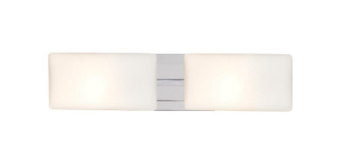 Besa, Lido Vanity, Opal Matte, Chrome Finish, 2x9W LED (127|2WT-888607-LED-CR)