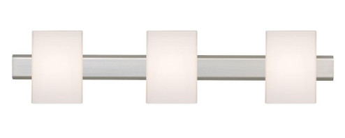 Besa, Tito Vanity, Opal Matte, Satin Nickel Finish, 3x5W LED (127|3SW-TITO07-LED-SN)