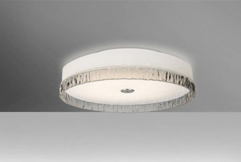 Besa, Paco 12 Ceiling, Opal/Smoke Stone,  Finish, 2x40W Halogen (127|PACO12SMC-HAL)