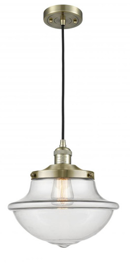 Oxford - 1 Light - 12 inch - Antique Brass - Cord hung - Mini Pendant (3442|201C-AB-G542)