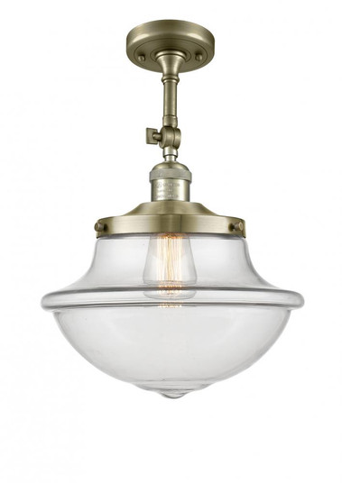 Oxford - 1 Light - 12 inch - Antique Brass - Adjustable Semi-Flush Mount (3442|201F-AB-G542-LED)
