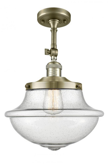 Oxford - 1 Light - 12 inch - Antique Brass - Adjustable Semi-Flush Mount (3442|201F-AB-G544-LED)