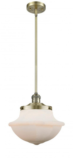 Oxford - 1 Light - 12 inch - Antique Brass - Stem Hung - Mini Pendant (3442|201S-AB-G541)