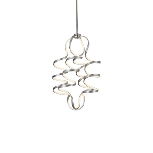 Synergy 34-in Vertical Antique Silver Dimmable LED Chandelier (461|CH93934-AS)