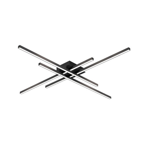 Vega Minor 47-in Black Dimmable LED Flush Mount (461|FM18247-BK)