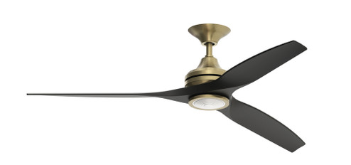 Spitfire Indoor/Outdoor Ceiling Fan AC Motor- Brushed Satin Brass (90|MA6721BBS)