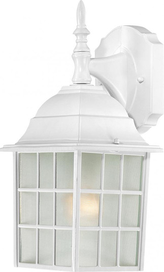 Adams; 1 Light; 14 in.; Outdoor Wall with Frosted Glass; Color retail packaging; White Finish (81|60/3480)