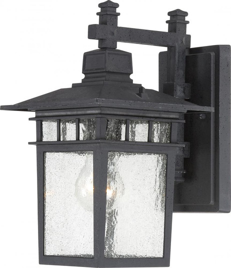 Cove Neck; 1 Light; 12 in.; Outdoor Lantern with Clear Seed Glass; Color retail packaging; Textured (81|60/3493)