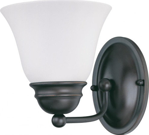 Empire; 1 Light; 7 in.; Vanity with Frosted White Glass; Color retail packaging; Mahogany Bronze (81|60/6085)