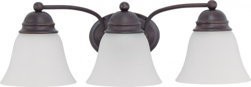 Empire; 3 Light; 21 in.; Vanity with Frosted White Glass; Color retail packaging; Mahogany Bronze (81|60/6087)