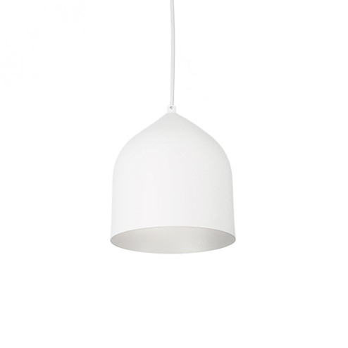 Helena 8-in White/Silver LED Pendant (461|PD9108-WH/SV)