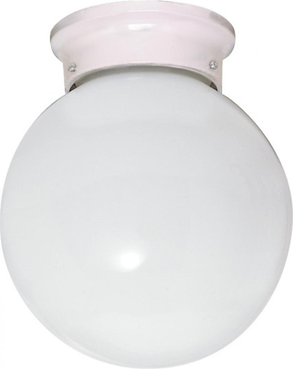 1 Light - 6'' Flush with White Glass - White Finish (81|SF77/947)