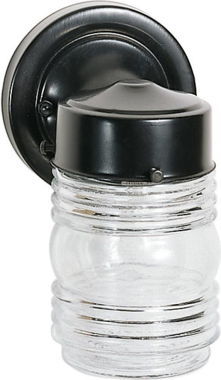 1 Light - 6'' Mason Jar with Clear Glass - Black Finish (81|SF77/119B)