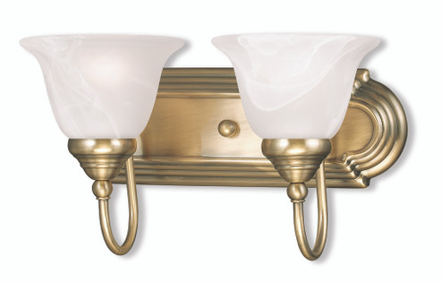 2 Light Antique Brass Bath Light (108|1002-01)