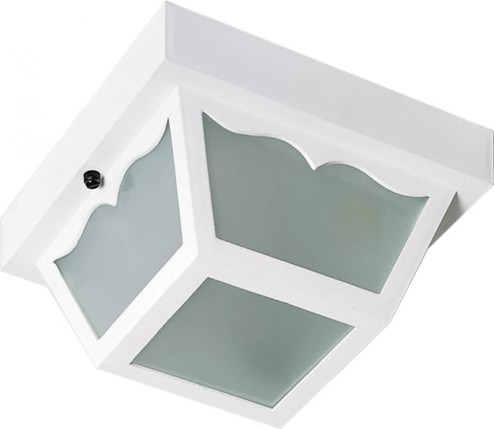 2 Light - 10'' Carport Flush with Frosted Acrylic Panels - White Finish (81|SF77/879)