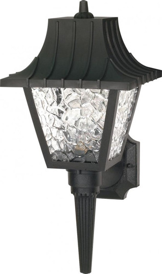 1 Light - 18'' Mansard Lantern withTextured Acrylic Panels - Black Finish (81|SF77/852)