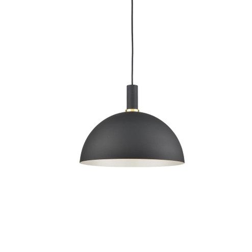 Archibald 16-in Black With Gold Detail 1 Light Socket Pendant (461|492316-BK/GD)
