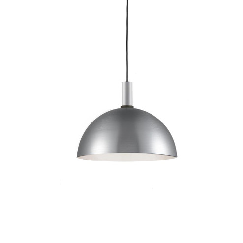 Archibald 16-in Brushed Nickel With Black Detail 1 Light Socket Pendant (461|492316-BN/BK)